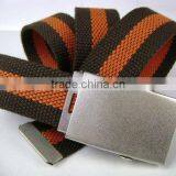 Fashion Wide Utility Stripe Canvas Belt thumbnail-1