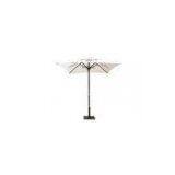 200cm Outdoor Patio Umbrella And Square Black Aluminium Jim Beam