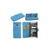 Blue Luxury Leather HTC Phone Cases Waterproof Cellphone Wallet Case thumbnail-1