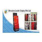 Red Magazine 6-shelves Corrugated Cardboard Display Shelf Waterproof For Store thumbnail-1
