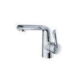 OEM Modern Metered Chrome Basin Tap Faucets , Single Hole Bathroom Faucet Mixer thumbnail-1