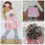 Lovely Kids Floral Polka Dots Custom Girls Wholesale Sets thumbnail-1