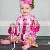 2016 Handmade Fall Girls Knitted Cotton Clover Infant Romper thumbnail-2