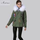 Wholesale Good Quality Army Green Cotton Shell Winter Jacket for Women thumbnail-2