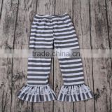 Pictures Of Latest Gowns Designs black with white stripes with lace wholesale baby ruffles pants