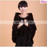 Mink Fur Knitted Scarf Knitted Scarf for Ladies thumbnail-2