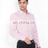 Turtle Men White & Red Striped Slim Fit Formal Shirt thumbnail-3