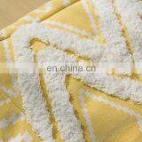 New Modern Pouf Design Yellow Woven Silk-screen Print Tufting Floor Ottoman Pouf thumbnail-7