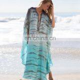 Plus Size Long Beach Dress Cover up 2019 Bikini Cover up Sarong Tunicas Playa Mujer Kaftan Beach Pareo Swim Suit Cover up thumbnail-5