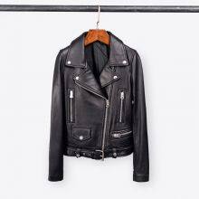 2021NEW FASHION LADIES' GENUINE LAMBSKIN LEATHER JACKET MOTORCYCLE JACKET thumbnail-3
