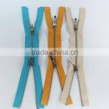 AAK ZIPPER #3 White Gold 2 Way Open End Metal Zipper