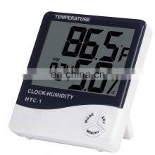HTC-1 Цифровой электронный термометр с ЖК-дисплеем, влагомер, гигрометр, метеостанция для помещений с будильником