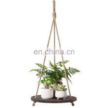 Corner Plant Wooden Hanging Shelf