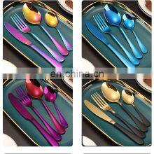 Custom Modern Stainless Steel High Quality Luxury Cutlery Gradient Spoon Set Bulk Gold Flatware thumbnail-3
