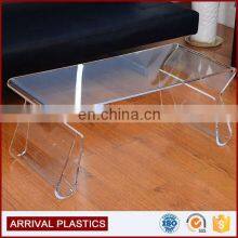Acrylic Square Table Magazine Display Coffee Table With Magazine Rack thumbnail-4