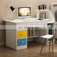 Cheap Modern Wooden Home Office Furniture Lamp Study Table Computer Desk With 2 Drawers thumbnail-4