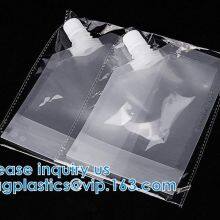 Reusable Stand Up Plastic Custom Liquid Fruit Juice Drink Packaging Spout Pouch Bag / Juice Doypack With Spout Cap Packaging Pouch Bag thumbnail-2