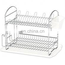 2-Tier Dish Rack With Drainboard, Chrome thumbnail-1