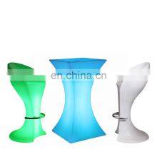 Bar and Lounge Furniture Color Changing Bar Tables Modern LED Furniture Illuminated LED Bar Table and Chair Lighting Furniture