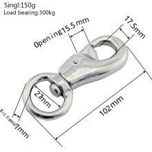 Marine Hardware 304/316 Stainless Steel Bull Swivel Snap Hook thumbnail-3