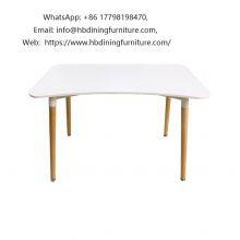 MDF Computer Table With Solid Wood Legs thumbnail-1