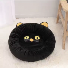 Meow Love Cat Ears Fall and Winter Thickened Plush Pet Litter Warm Deep Sleep Removable Kitten Bed Cute thumbnail-4