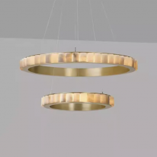 Luxury Alabaster Chandelier​ Artdecolite Natural Stone Pendant Ceiling Lighting​ thumbnail-2