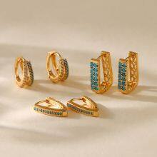 KMJ Sensitive Skin Friendly 18K Gold Plating Tarnish Resistance Brass Earrings thumbnail-4