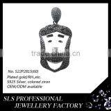 Hot and Fashion Hip-hop Jewelry for Boys Pendants White Gold Plated Silver Fish Design Pendant thumbnail-3