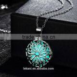 Amber Necklace With Moon Stone Glow in the Dark Necklace thumbnail-4