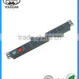 19'' IEC 320 C19 Type Black PDU Socket With Switch