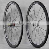 700C 38mm clincher carbon road wheelset carbon clincher wheels wth Novatec hub 9/10/11Speed