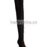 Fancy Hand Made Shoes Boots Ladies Summer Peep Toe Long Boots Lace Up Thigh High Boots for Women thumbnail-2