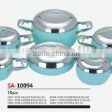 2015 New Products Colorful Aluminium Cookware With Bakelite Handle