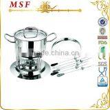 MSF SS Straight Body Lid Free Forks Chocolate Fondue Set thumbnail-1