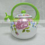 3.5L Flower Pattern Coating Enamel Tea Kettle thumbnail-1