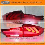 High Quality Light Guide LED Tail Lamp for Honda City Best Selling LED Tail Lights for Honda City 2014-2015 LED Back Lights
