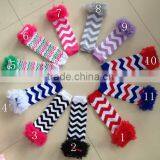 No MOQ! Cotton Chevron Baby Sock Ruffle, Baby Leggings, Baby Leg Warmers Wholesale thumbnail-1