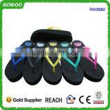 High Quality Black Sole Girls Slipper Simple High Heel Rubber Flip Flop