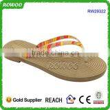 ROWOO EVA Braid Wood Color Wholesale Slippers Flip Flops