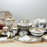 Home Wholesale Dark Red Tableware Dinnerware Set for German Porcelain Dinnerware thumbnail-3