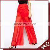 China Unique Design Summer Chiffon Palazzo Pants thumbnail-1