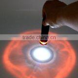 1W Powerful Led Colorful Promotional Zoom Flashlight With Color Ring thumbnail-2