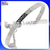 Custom Personalized Cuff Bracelet 925 Sterling Silver Engraved Bracelet thumbnail-2