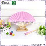 Popular Wedding Gift Foldable Pink Paper Hand Hold Fan Quality Choice