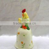 ceramic chicken bell for easter decoration