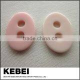 Oval Shape Resin Pearl Buttons Two Hohe Decorative Buttons With High Quality thumbnail-2
