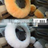 2016 Toyota Car Styling Winter Red Black Pink Long Wool Plush Steering Wheel Cover Woolen Car Accessory Steering-wheel thumbnail-4