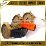 Newest Soft Silicone Band 4 Colors for Choice Wood Dial Bamboo Wood Watch Private Label thumbnail-3