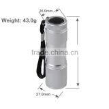 9 LED Energy Saving Lamp Argyle Flashlight Torch Silver thumbnail-3